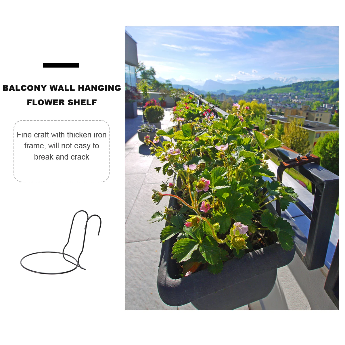 2 Pcs Hanging Flowerpot Shelf Wall mounted Storage Rack Iron Shelf Planter for Balcony Garden Home Office Safe Durable
2 Pcs Hanging Flowerpot Shelf Wall mounted Storage Rack Iron Shelf Planter for Balcony Garden Home Office Safe Durable