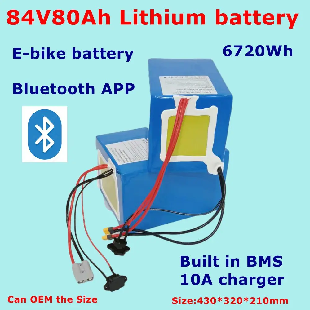 Литий-ионный аккумулятор CZ, 84 В, 80 Ач, Bluetooth BMS с зарядкой 10 А, для 5000 Вт, 10 кВт, электронного велосипеда, скутера, мотоцикла, экскурсионного автомобиля
Литий-ионный аккумулятор CZ, 84 В, 80 Ач, Bluetooth BMS с зарядкой 10 А, для 5000 Вт, 10 кВт, электронного велосипеда, скутера, мотоцикла, экскурсионного автомобиля