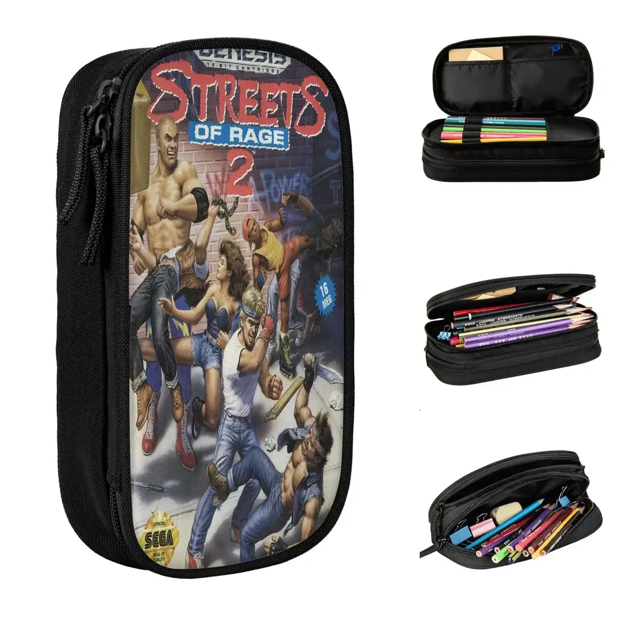 Streets Of Rage 2 Pencil Cases Fighting Game Pen Pencil Bags for Student Large Storage Students School Zipper Pencil Pouch
Streets Of Rage 2 Pencil Cases Fighting Game Pen Pencil Bags for Student Large Storage Students School Zipper Pencil Pouch