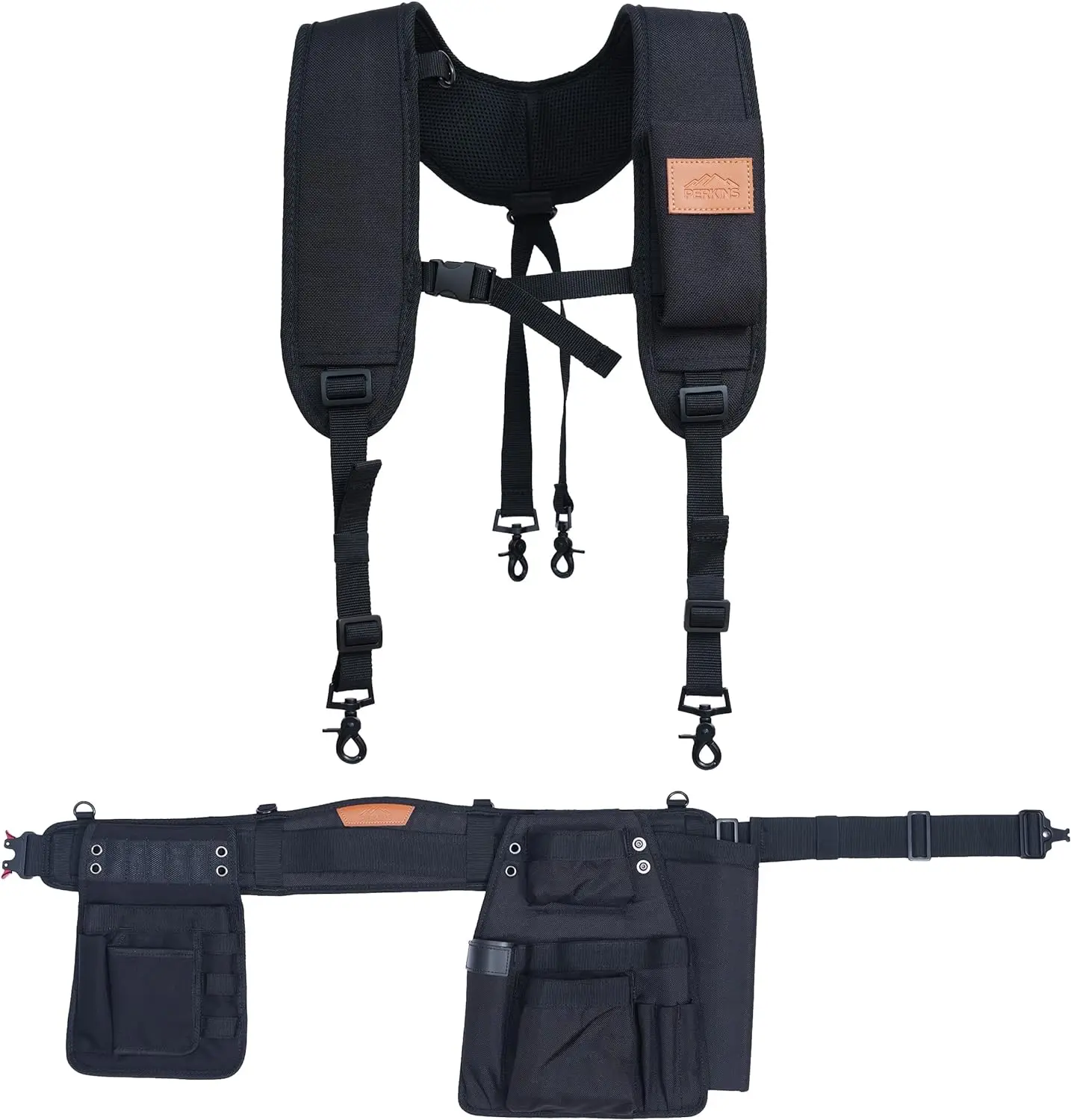 XCYEssential Tool Belt Set With Suspenders, Ideal for Framers, Carpenters and Contractors, Medium Size, Black
XCYEssential Tool Belt Set With Suspenders, Ideal for Framers, Carpenters and Contractors, Medium Size, Black