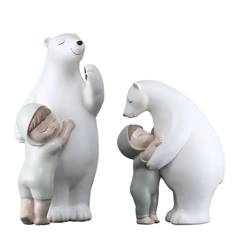 Home, polar bear holding cute baby resin handicraft ornament children's cute home bedroom soft decoration
Home, polar bear holding cute baby resin handicraft ornament children's cute home bedroom soft decoration