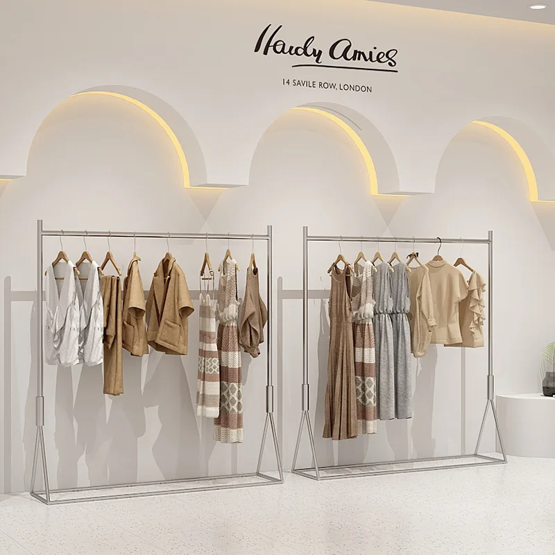 Clothing store display rack Floor-to-ceiling hanger Stainless steel clothing rack Children's clothing display rack Women's cloth
Clothing store display rack Floor-to-ceiling hanger Stainless steel clothing rack Children's clothing display rack Women's cloth