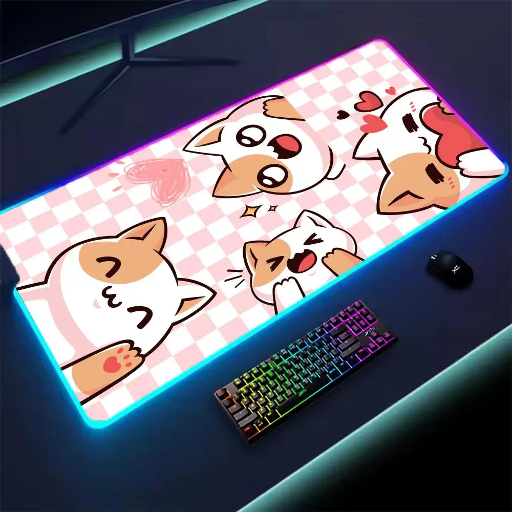 Large RGB Mouse Mat Cute Cat Gamer Mousepads LED Gaming Mousepad kawaii Big Luminous Desk Pad Desk Mats Backlit Mouse Pads
Large RGB Mouse Mat Cute Cat Gamer Mousepads LED Gaming Mousepad kawaii Big Luminous Desk Pad Desk Mats Backlit Mouse Pads