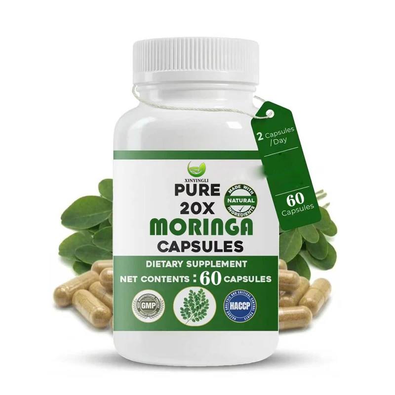 Moringa Oleifera 20:1 extract 450mg, high-strength leaf powder supplement, non GMO, no additives
Moringa Oleifera 20:1 extract 450mg, high-strength leaf powder supplement, non GMO, no additives