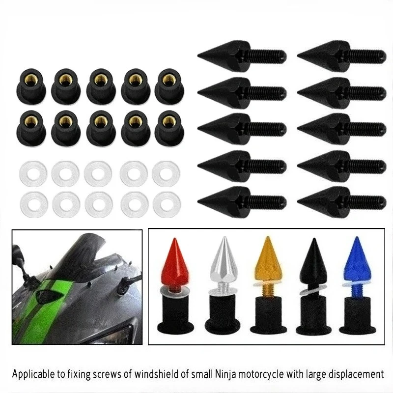 Universal Motorcycle Windscreen Spike Bolts M5 Windshield Screw Well Nuts for Cafe Racer Dual Sport Bike Atv Scooter Off-road
Universal Motorcycle Windscreen Spike Bolts M5 Windshield Screw Well Nuts for Cafe Racer Dual Sport Bike Atv Scooter Off-road