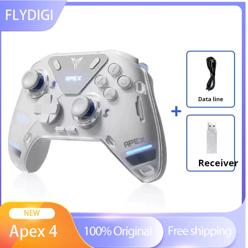 Беспроводной игровой контроллер FLYDIGI Apex 4, геймпад, прецизионное управление, погружная вибрация для ПК, переключатель, мобильный черный Wukong
Беспроводной игровой контроллер FLYDIGI Apex 4, геймпад, прецизионное управление, погружная вибрация для ПК, переключатель, мобильный черный Wukong