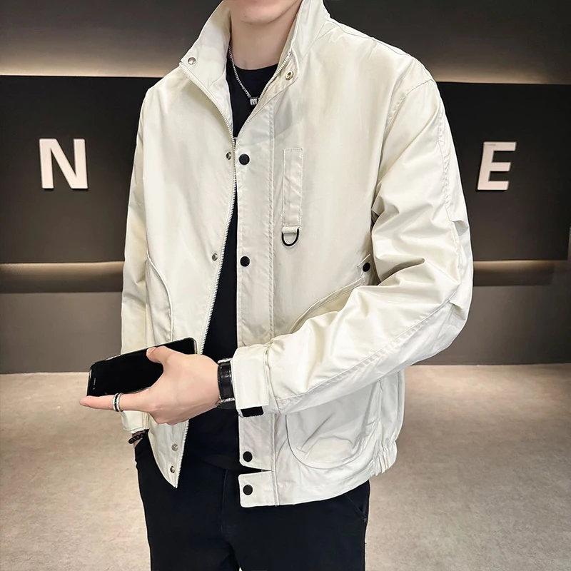 Spring Autumn Men's Slim Fit Pilot Jaet Trendy Stand Collar Workwear Faionable Youth Polyester Fiber Zipper Closure Long ...
Spring Autumn Men's Slim Fit Pilot Jaet Trendy Stand Collar Workwear Faionable Youth Polyester Fiber Zipper Closure Long ...