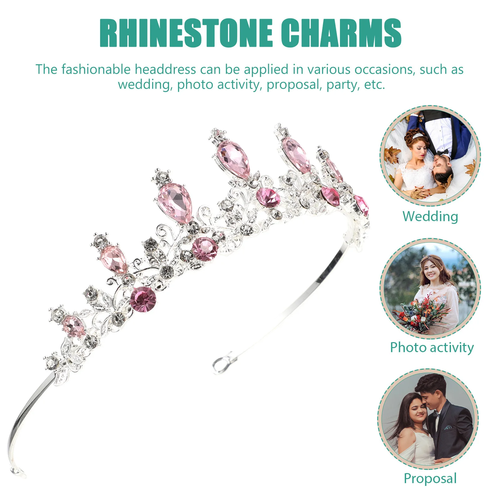 Birthday Crown Bride Sash Fairy Wedding Headpiece Bridal Headdress Hair Accessories Headband Rhinestone Tiara Elegant 
Birthday Crown Bride Sash Fairy Wedding Headpiece Bridal Headdress Hair Accessories Headband Rhinestone Tiara Elegant