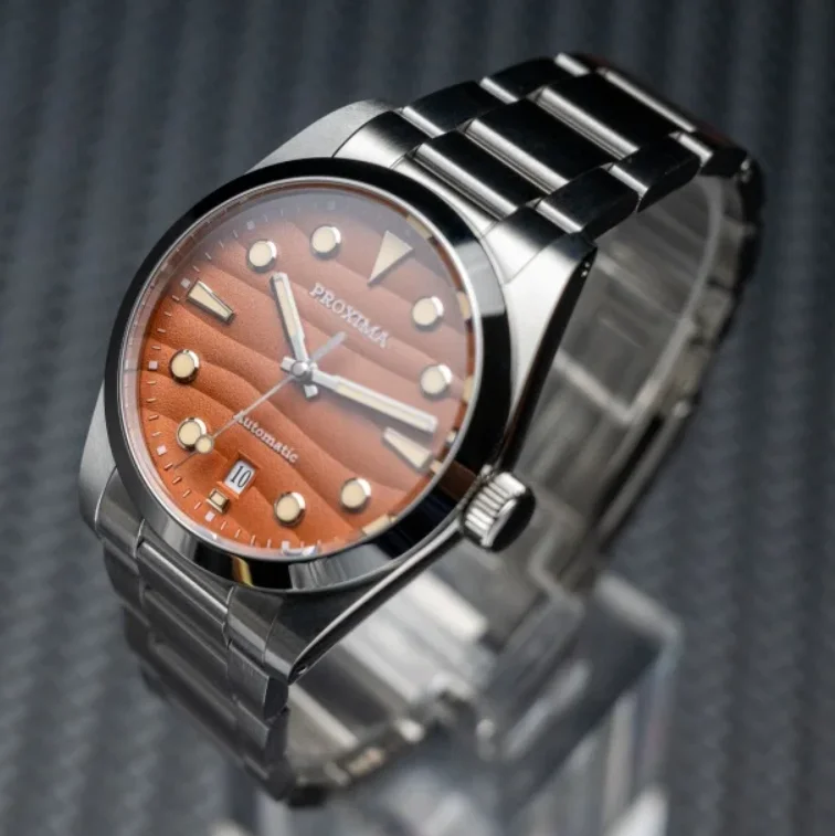 Proxima Men Automatic Watch Pilot 37MM Mechanical Wristwatch Diver 20ATM Luminous Sapphire PT5000 SW200 Desert Texture Dial
Proxima Men Automatic Watch Pilot 37MM Mechanical Wristwatch Diver 20ATM Luminous Sapphire PT5000 SW200 Desert Texture Dial