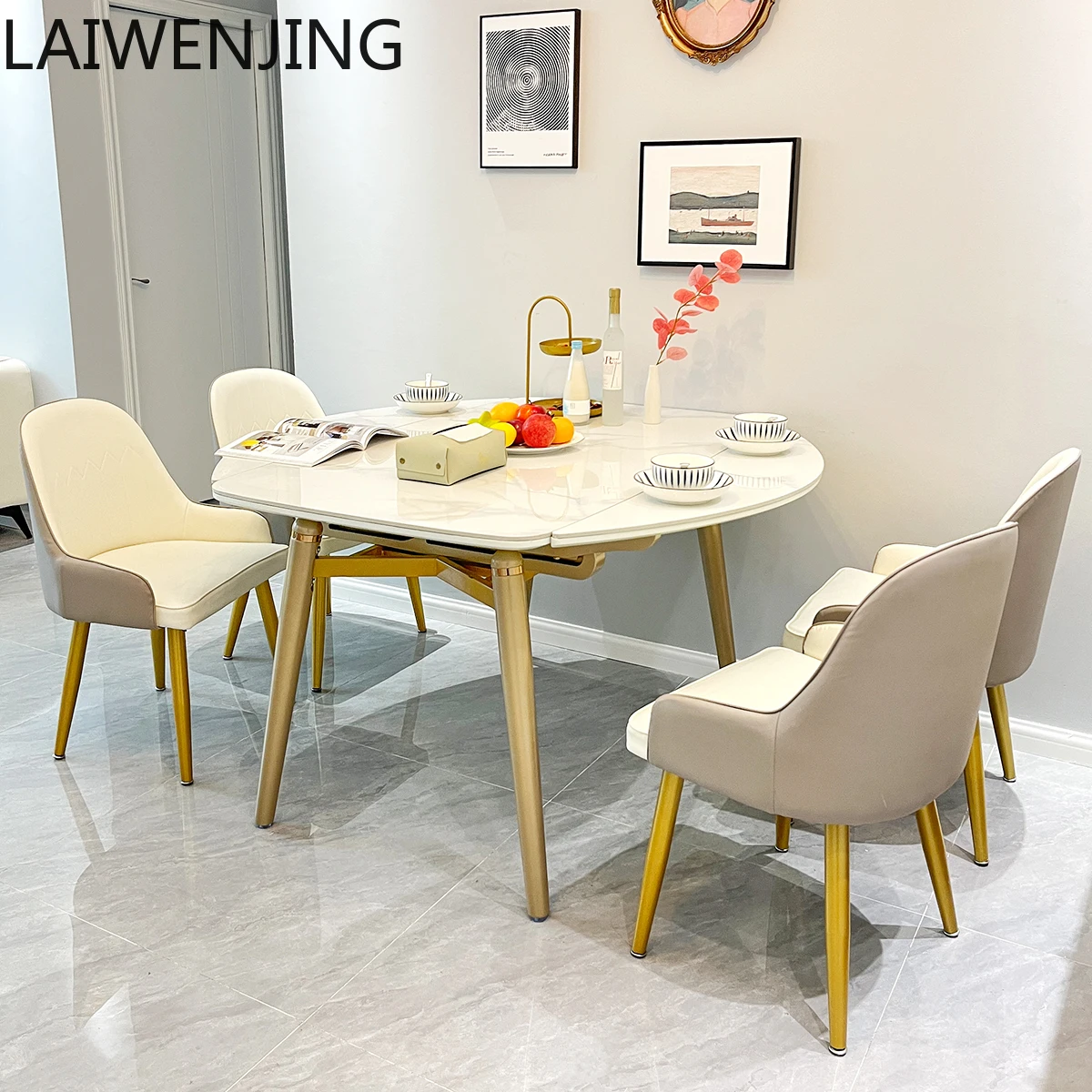 SGF Rock Slab Dining Table and Chair Set Extendable Folding Round Dining Table Light Luxury
SGF Rock Slab Dining Table and Chair Set Extendable Folding Round Dining Table Light Luxury