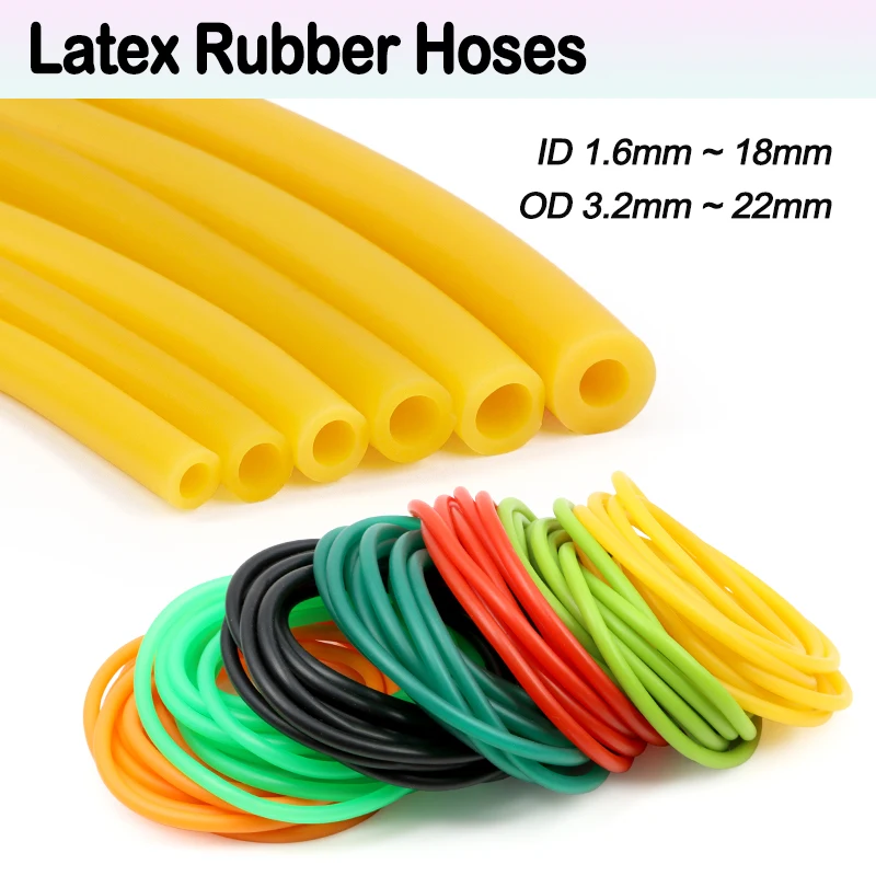  5m Multi Color Latex Rubber Tubes ID 1.6mm ~18mm Wear Resistant Strong Tensile Stretch Latex Hoses for Industrial Fitness
5m Multi Color Latex Rubber Tubes ID 1.6mm ~18mm Wear Resistant Strong Tensile Stretch Latex Hoses for Industrial Fitness