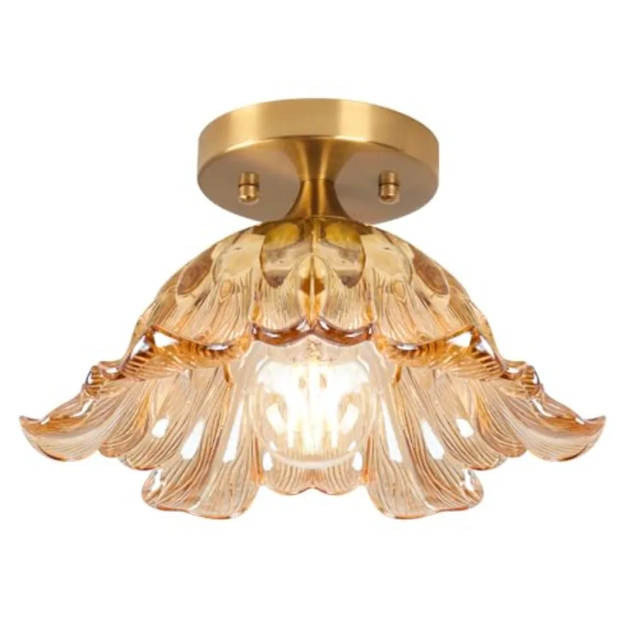 Semi Flush Mount Ceiling LightVintage Lights Fixture Ceiling Amber Shade Glass E26 Ceiling Light Fixtures for Closet Kitchen Be
Semi Flush Mount Ceiling LightVintage Lights Fixture Ceiling Amber Shade Glass E26 Ceiling Light Fixtures for Closet Kitchen Be