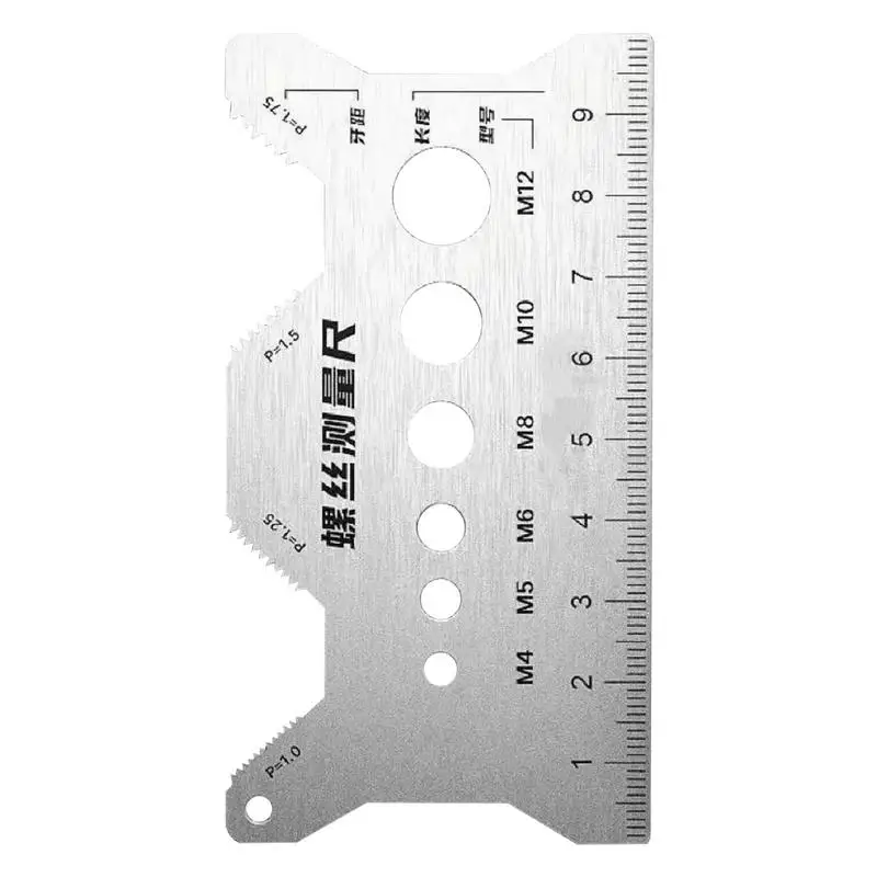Screw Gauge Bolt Identifier Sizer Stainless Steel Flat Double-Sided Screw Measuring Device For Pattern Jewelry Watch Electronics
Screw Gauge Bolt Identifier Sizer Stainless Steel Flat Double-Sided Screw Measuring Device For Pattern Jewelry Watch Electronics
