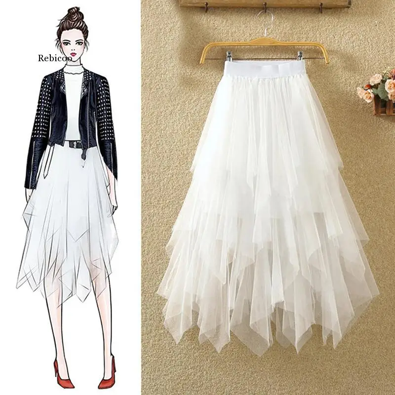 Tulle Skirts Womens 2022 Fashion Elastic High Waist Mesh Pleated Long Women's Skirt
Tulle Skirts Womens 2022 Fashion Elastic High Waist Mesh Pleated Long Women's Skirt