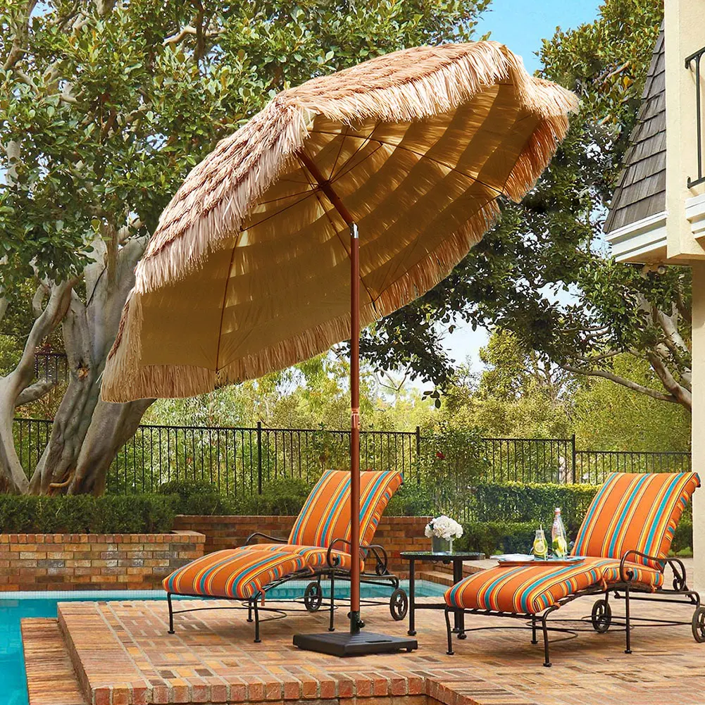 6.23ft/1.9m Height Thatched Umbrella Tilt Natural Tiki Umbrella Height Adjustable Thatched Tiki Umbrella 8 Ribs for Beach Pool
6.23ft/1.9m Height Thatched Umbrella Tilt Natural Tiki Umbrella Height Adjustable Thatched Tiki Umbrella 8 Ribs for Beach Pool