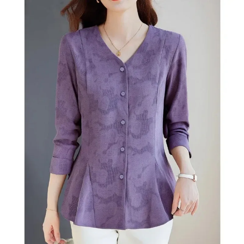 Autumn Tops 2025 New Loose Women's Style Shirt Jacket Purple Long Sleeve Women's Button Cardigan
Autumn Tops 2025 New Loose Women's Style Shirt Jacket Purple Long Sleeve Women's Button Cardigan