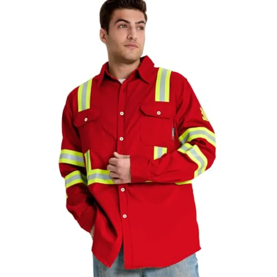SRsafety Hi Vis FR Shirts for Men, 7.0oz Long Sleeve FR Work Shirts, Cotton High Visibility Fire Shirt
SRsafety Hi Vis FR Shirts for Men, 7.0oz Long Sleeve FR Work Shirts, Cotton High Visibility Fire Shirt