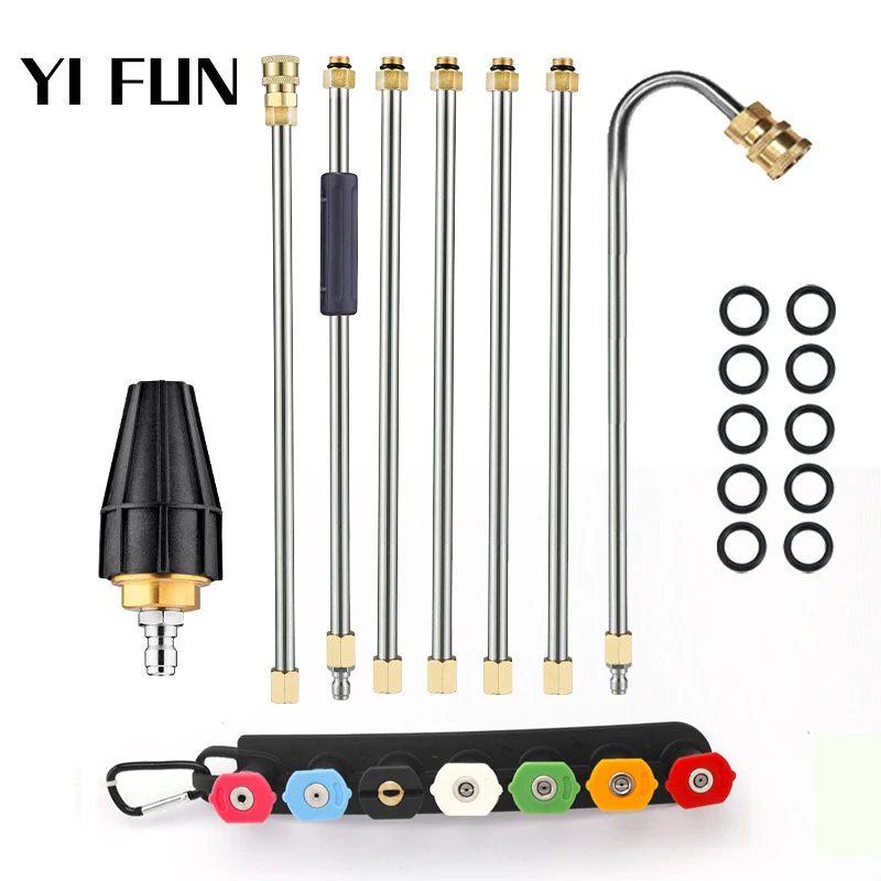Car Wash Accessories 38cm Extension Rod and Nozzle For High Pressure Washer Water Gun M14 1/4 Quick Connection For Car Cleaning
Car Wash Accessories 38cm Extension Rod and Nozzle For High Pressure Washer Water Gun M14 1/4 Quick Connection For Car Cleaning