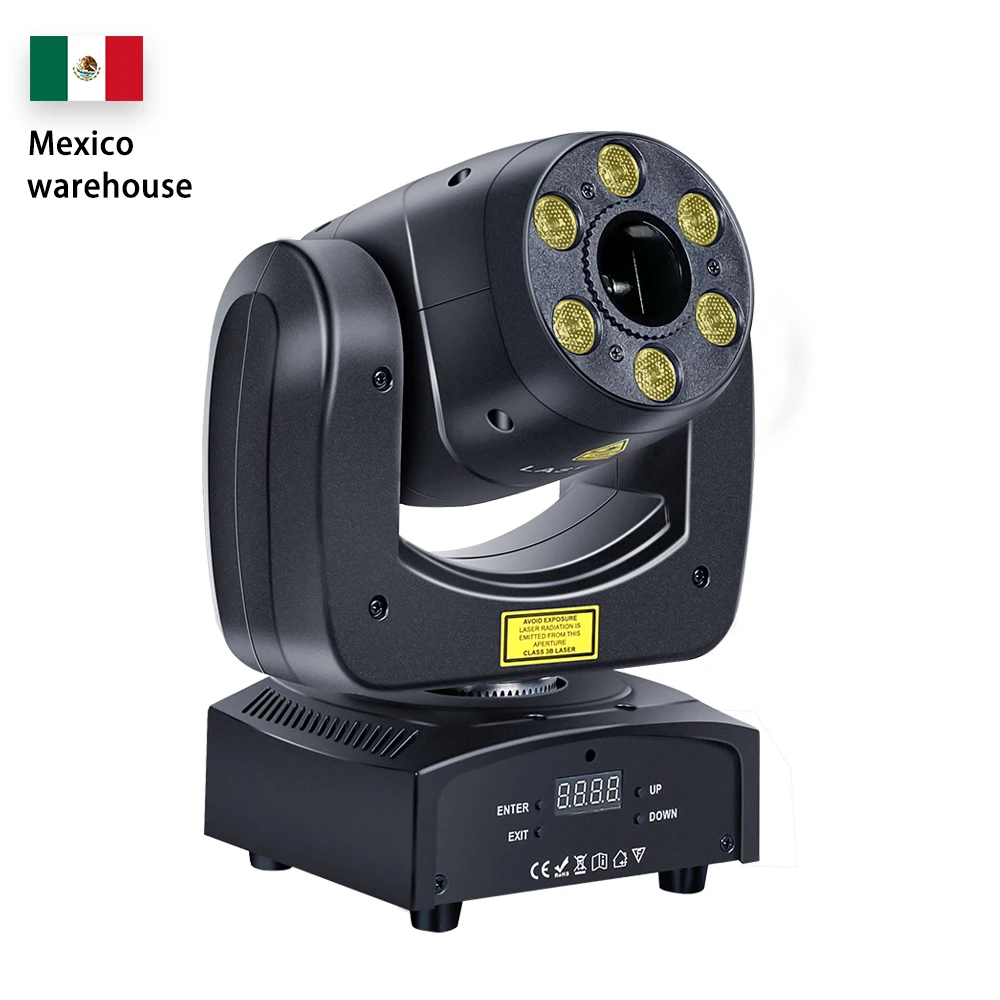 Moving Head Laser 3W Laser with 6x4W LED RGB Full Color Moving Head Light Animatio Pattern Laser Effects for DJ Bar
Moving Head Laser 3W Laser with 6x4W LED RGB Full Color Moving Head Light Animatio Pattern Laser Effects for DJ Bar