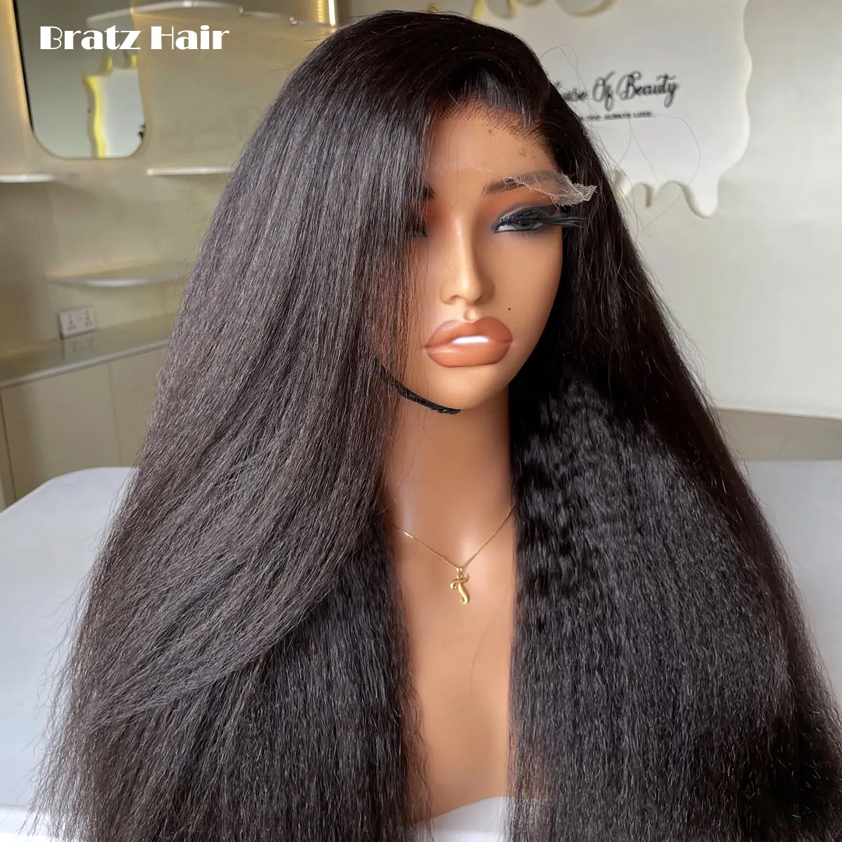 13x6 Kinky Straight Human Hair Wig 250% Density HD Transparent Glueless Lace Front Wigs Human Hair Yaki Straight Glueless Wigs
13x6 Kinky Straight Human Hair Wig 250% Density HD Transparent Glueless Lace Front Wigs Human Hair Yaki Straight Glueless Wigs