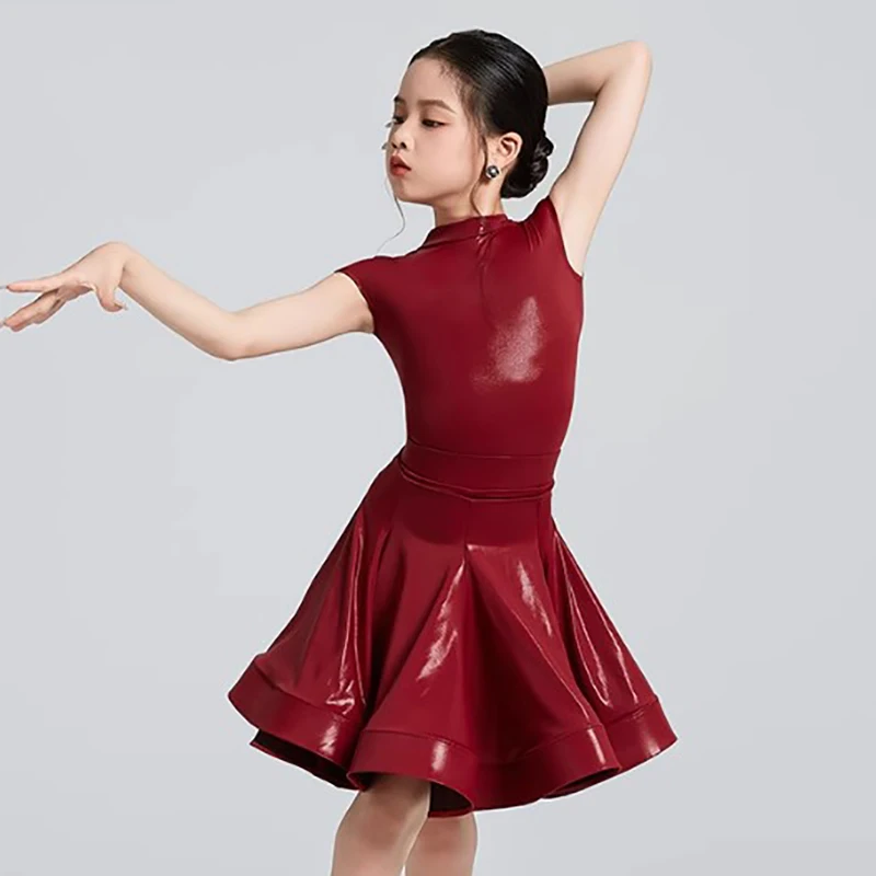 Children Latex Leather Bodysuit and Large Skirt Professional Latin Dance Costume Girls Kids Competition Performance Dancewear
Children Latex Leather Bodysuit and Large Skirt Professional Latin Dance Costume Girls Kids Competition Performance Dancewear
