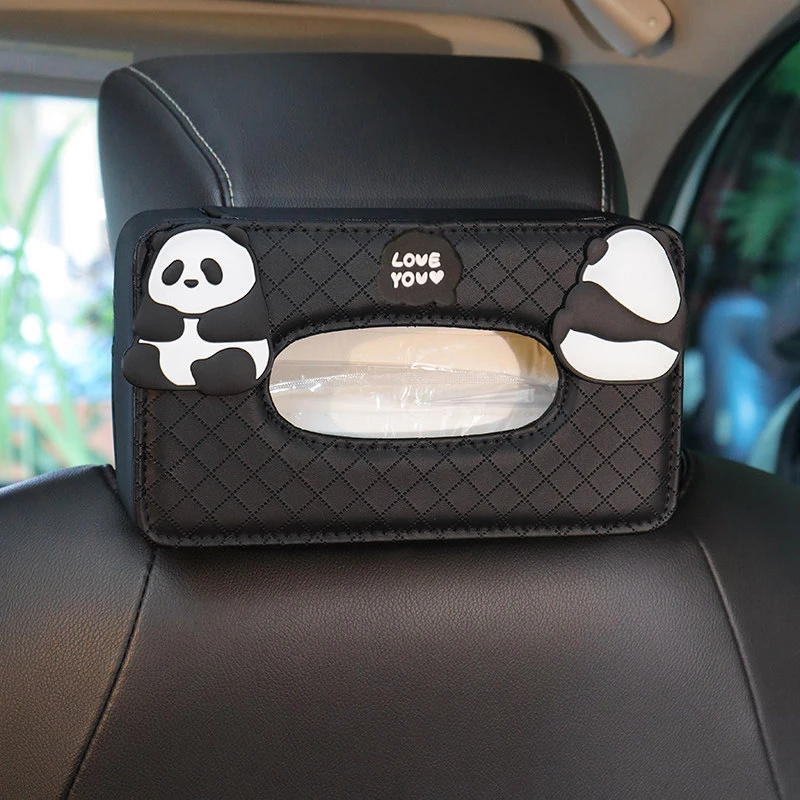 Car Tissue Holder Upgraded Leather Cute Cartoon Panda Car Tissue Box, for Auto Backseat, Armrest, Center Console (Black)
Car Tissue Holder Upgraded Leather Cute Cartoon Panda Car Tissue Box, for Auto Backseat, Armrest, Center Console (Black)