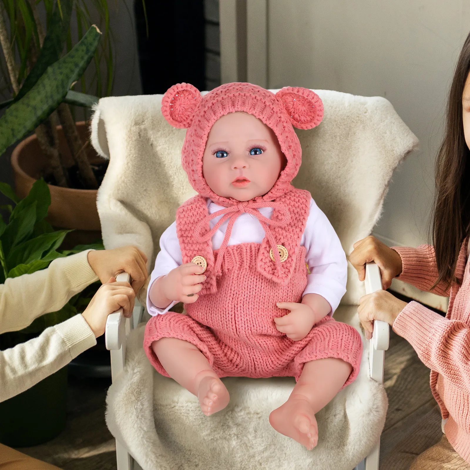 19 Inch Lifelike Baby Realistic Newborn Soft Vinyl Body With Clothing Accessories Feeding Kit For Kids Birthday Gift Simulation
19 Inch Lifelike Baby Realistic Newborn Soft Vinyl Body With Clothing Accessories Feeding Kit For Kids Birthday Gift Simulation