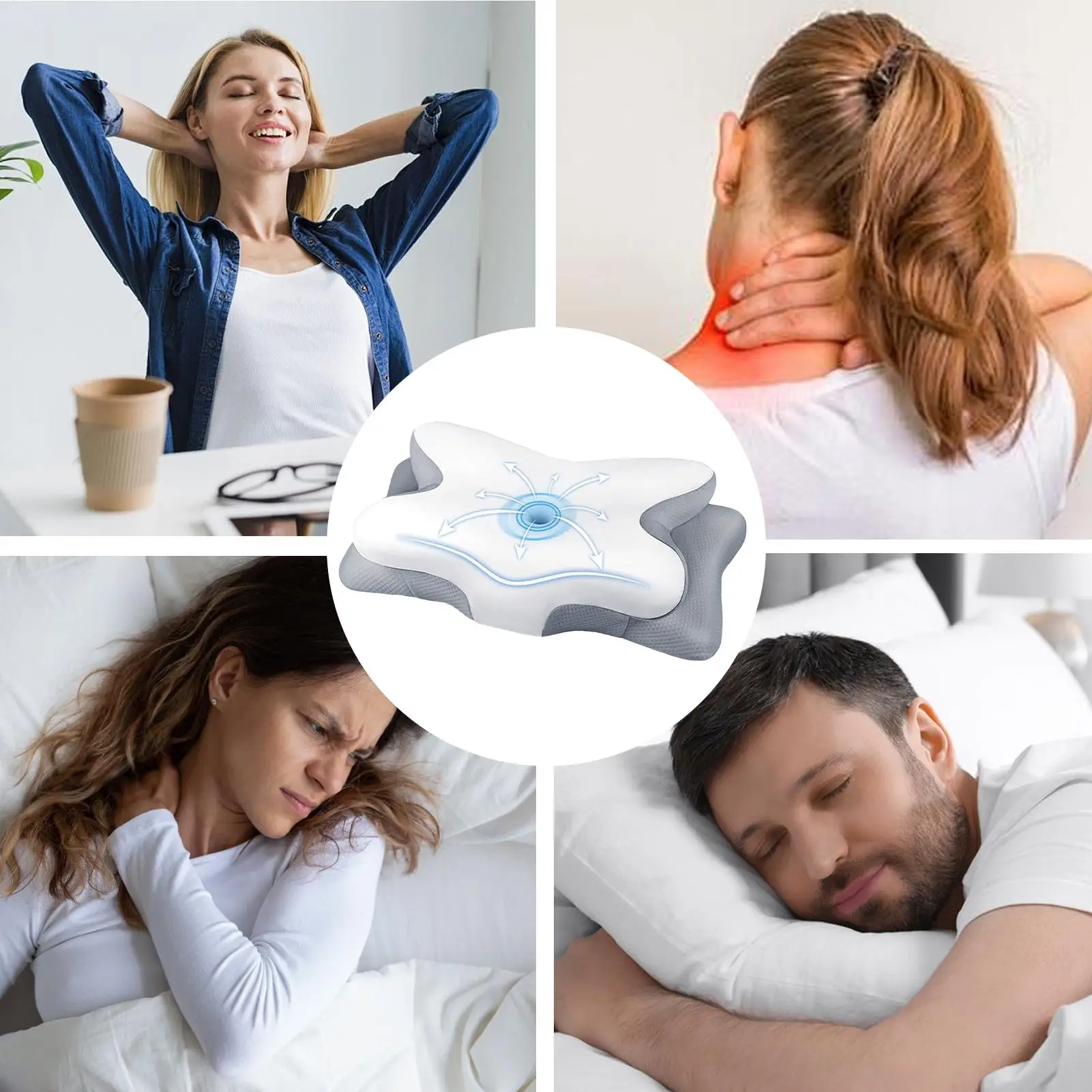 Memory Sleeping Pillow Neck Support Sleep Memory Foam Pillow Breathable Neck Support Cushion With Slow Rebound For Travel Couch
Memory Sleeping Pillow Neck Support Sleep Memory Foam Pillow Breathable Neck Support Cushion With Slow Rebound For Travel Couch