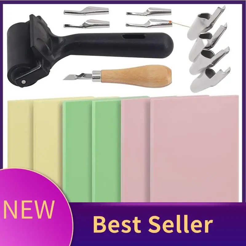 12Pcs Rubber Stamp Making Kit With Stamp Block, Rubber Brayer Roller,Rubber And Wood Carving Cutting Tool Easy To Use
12Pcs Rubber Stamp Making Kit With Stamp Block, Rubber Brayer Roller,Rubber And Wood Carving Cutting Tool Easy To Use