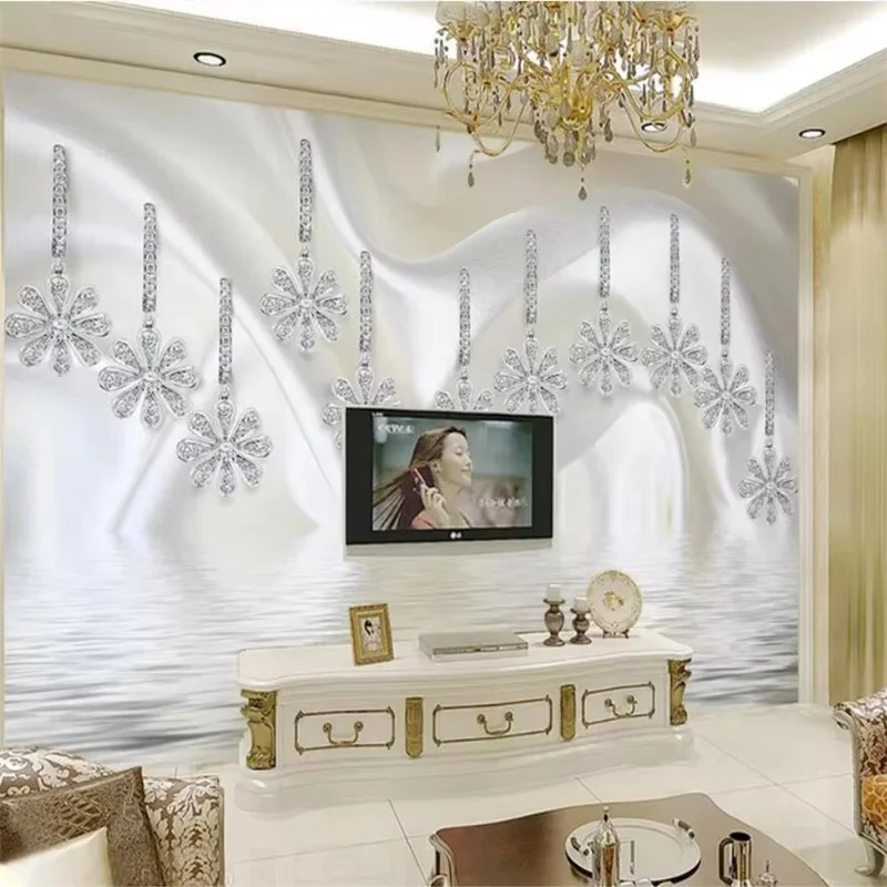 3D Custom Wallpaper Light Brown European Style with Silk Flowers Diamond Water Pattern Luxury Jewelry Background Wall Decor
3D Custom Wallpaper Light Brown European Style with Silk Flowers Diamond Water Pattern Luxury Jewelry Background Wall Decor