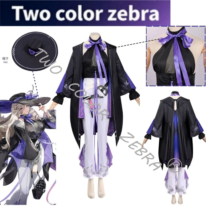 Neverness To Everness Nightingale Jiuyuan Cosplay Costume Black Open Coat Purple Lining Rose Print Sleeves Props Set ForRoleplay
Neverness To Everness Nightingale Jiuyuan Cosplay Costume Black Open Coat Purple Lining Rose Print Sleeves Props Set ForRoleplay