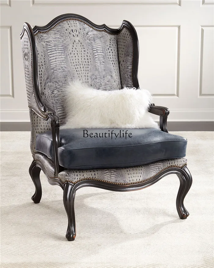 American Solid Wood Tiger Chair Living Room Fabric Single Sofa European Bedroom Leisure Backrest Sofa Chair
American Solid Wood Tiger Chair Living Room Fabric Single Sofa European Bedroom Leisure Backrest Sofa Chair