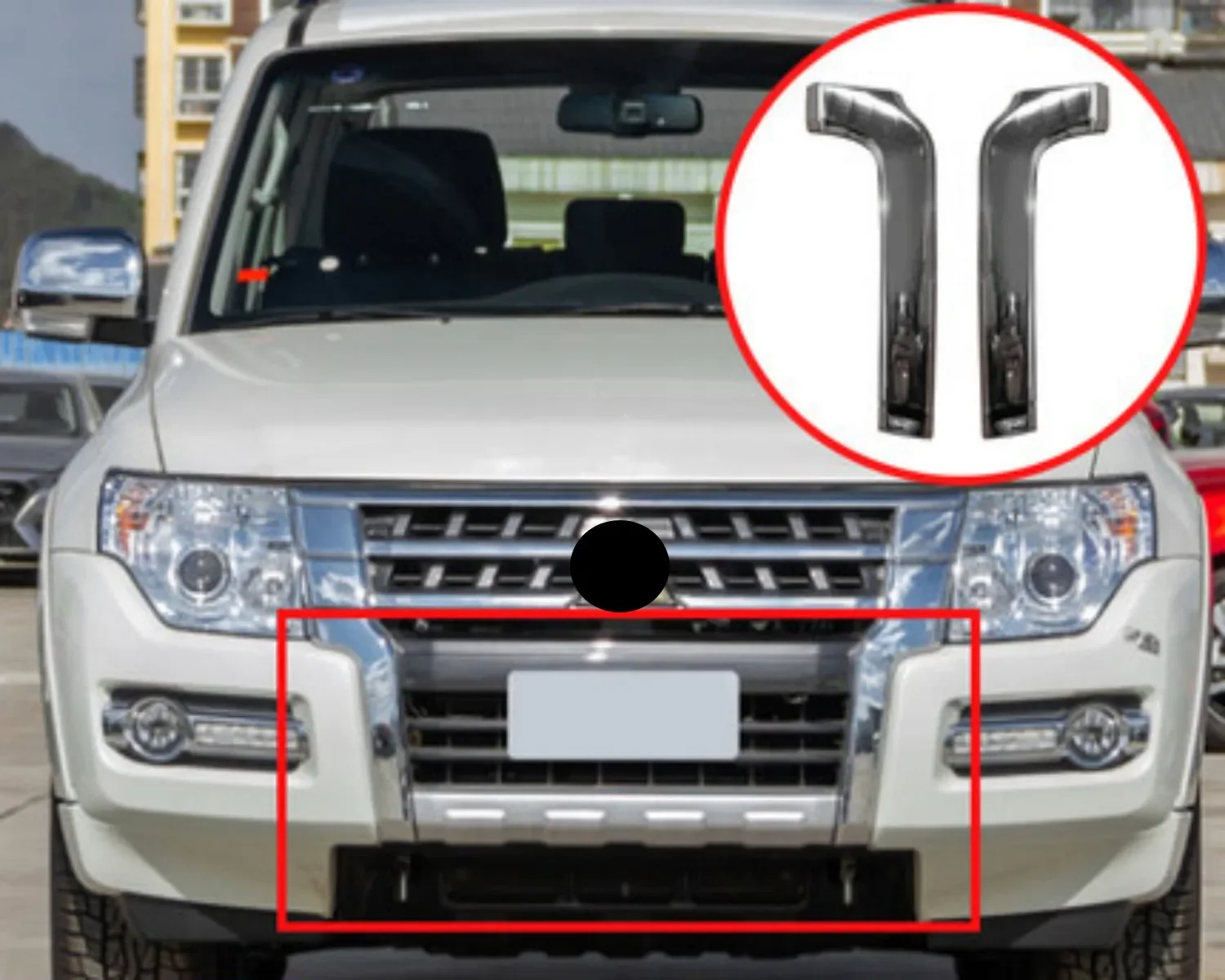 Car front bumper grille Decoration Grille Trim Strips Grill Protector for Mitsubishi Pajero V93 modified V97
Car front bumper grille Decoration Grille Trim Strips Grill Protector for Mitsubishi Pajero V93 modified V97
