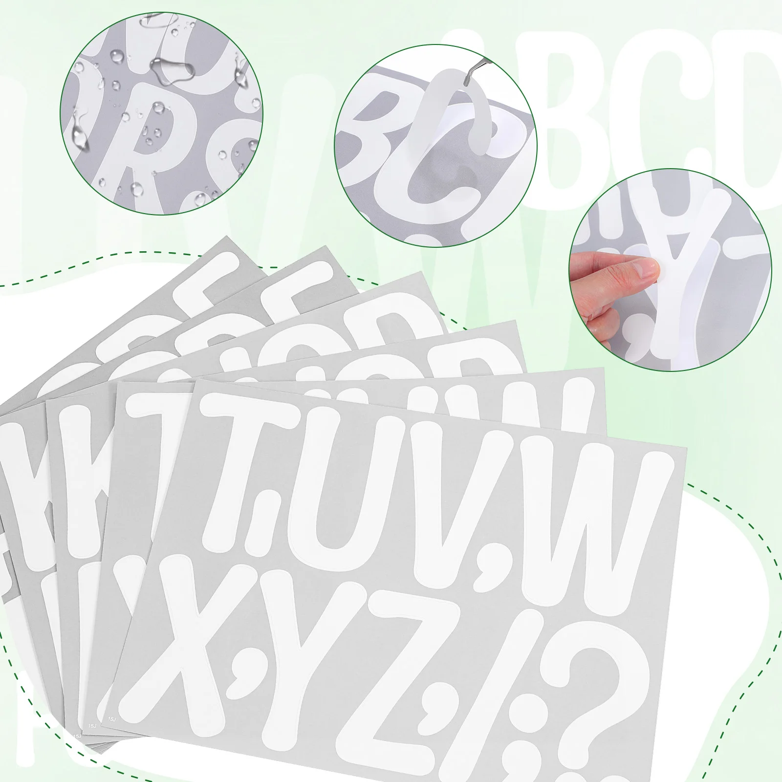 30 Sheets Large Letter Stickers White Adhesive Alphabet Patches Bulletin Board Decor Home Office School Learning
30 Sheets Large Letter Stickers White Adhesive Alphabet Patches Bulletin Board Decor Home Office School Learning