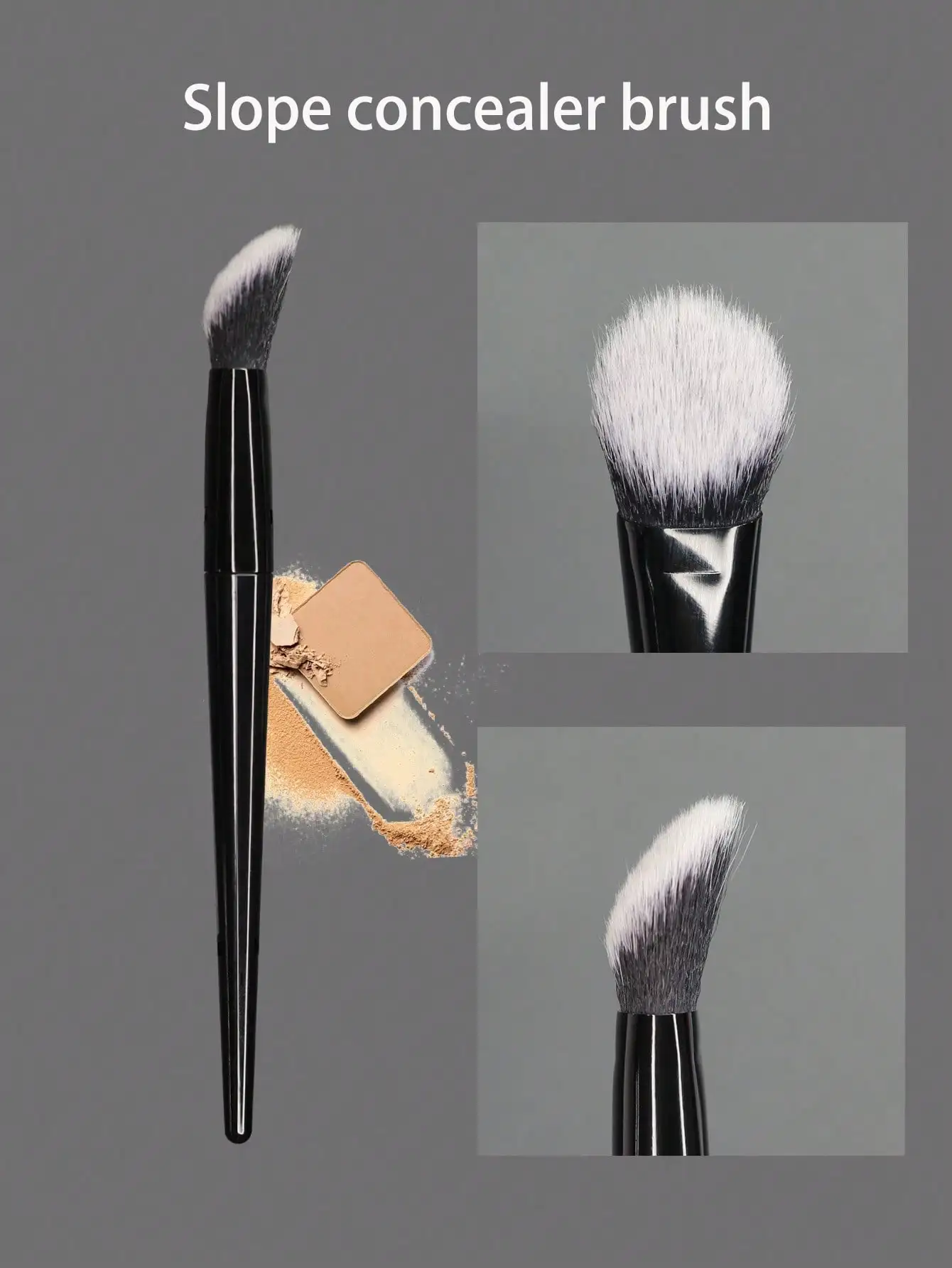 Contour Concealer Brush With Slanted Angled Ferrule And Large Curved Bristles, Available In 3 Colors. The Angled And Curved Design Effectively Fits The Contours Of The Face For Efficient Concealing.
Contour Concealer Brush With Slanted Angled Ferrule And Large Curved Bristles, Available In 3 Colors. The Angled And Curved Design Effectively Fits The Contours Of The Face For Efficient Concealing.