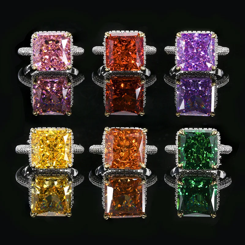 Luxurious Multicolor Square High Carbon Diamond Adjustable Rings Women Red Green High Quality Jewelry Band Fashionable Accessory
Luxurious Multicolor Square High Carbon Diamond Adjustable Rings Women Red Green High Quality Jewelry Band Fashionable Accessory