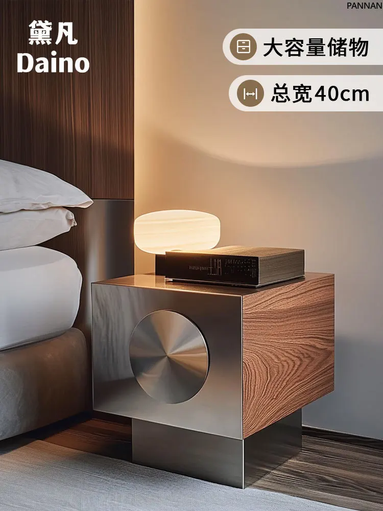 Medieval style solid wood bedside table bedroom creative stainless steel multi-functional small side table
Medieval style solid wood bedside table bedroom creative stainless steel multi-functional small side table