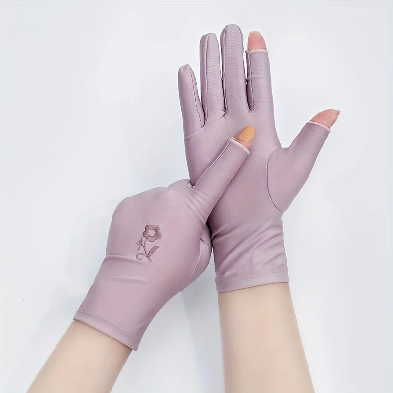 Spring and summer women's thin half-finger sunscreen two-finger gloves, elastic touch screen autumn
Spring and summer women's thin half-finger sunscreen two-finger gloves, elastic touch screen autumn