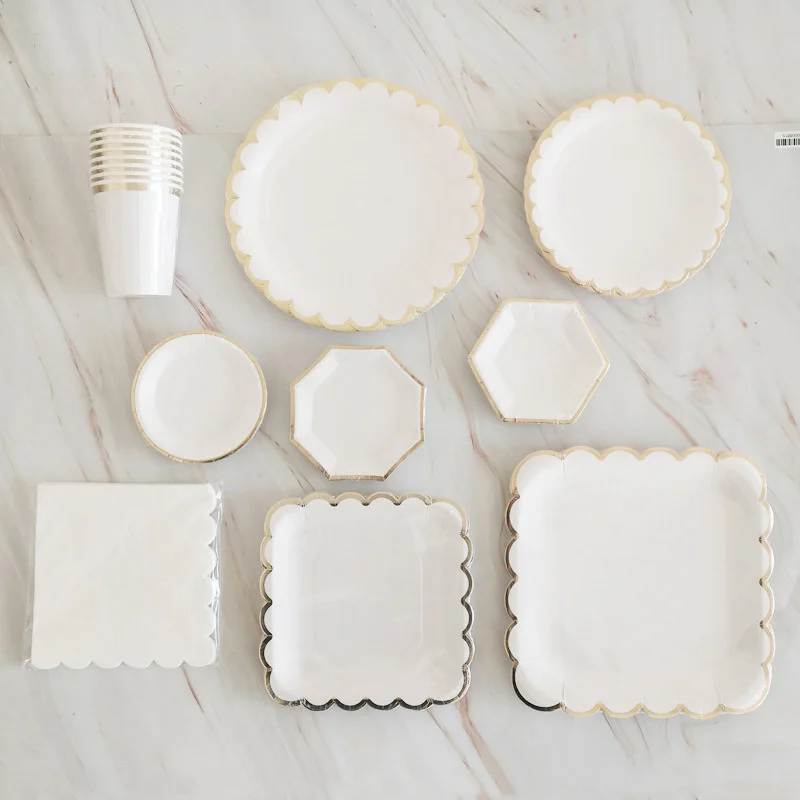 8pcs white disposable paper plate picnic plate cake plate paper cup paper towel children adult birthday party bronzing tableware
8pcs white disposable paper plate picnic plate cake plate paper cup paper towel children adult birthday party bronzing tableware