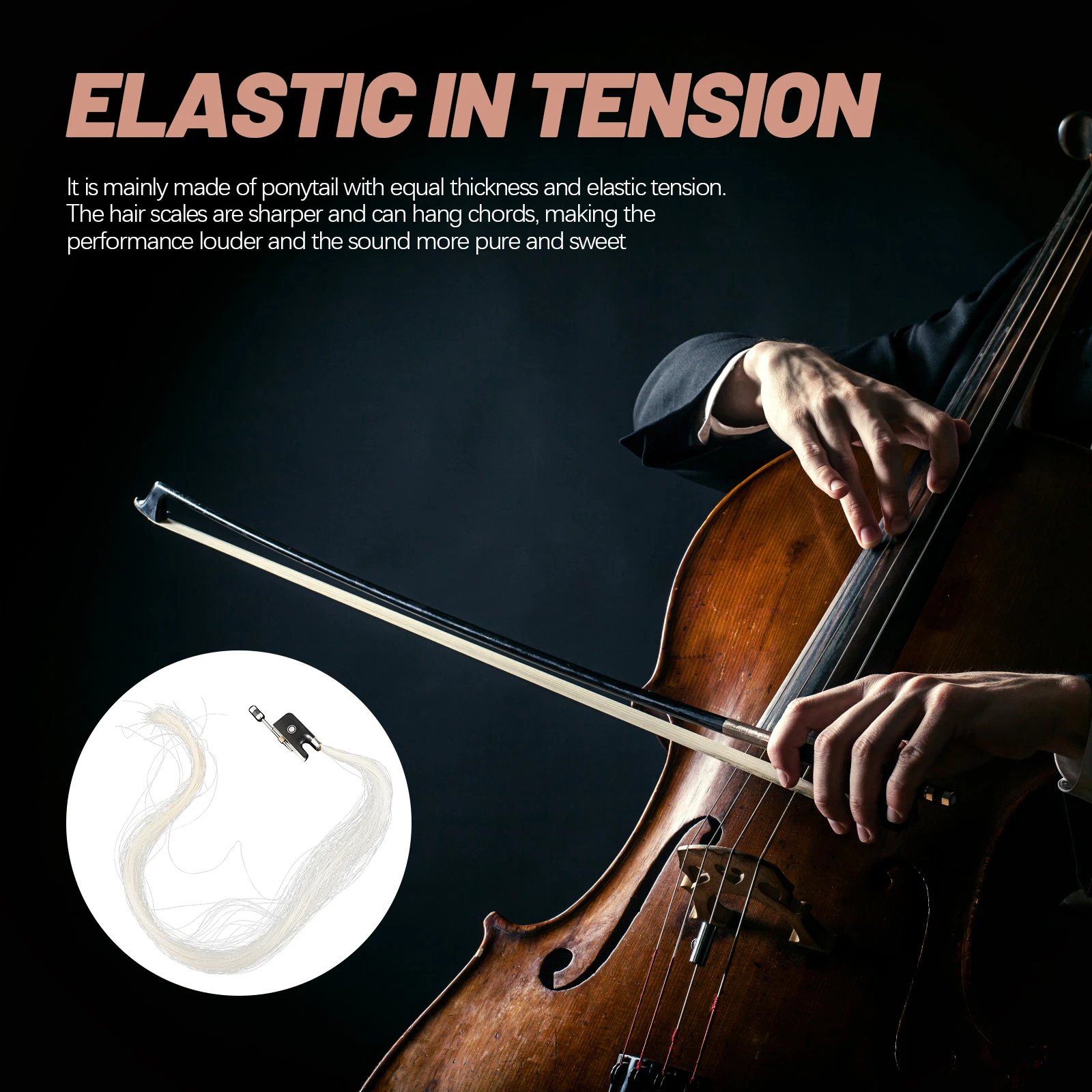 Violin Bow Hair Replacement Accessories Supply Horse Hair for Violin Bows Component Natural Durable Practical Long Use Classic
Violin Bow Hair Replacement Accessories Supply Horse Hair for Violin Bows Component Natural Durable Practical Long Use Classic
