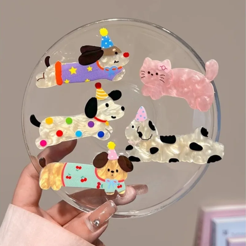 Cute Cartoon Party Puppy Cat Hairpin Female Side Broken Hair Bangs Clip Girl Duck Clip Headgear Hairpin Y2K Hair Accessories
Cute Cartoon Party Puppy Cat Hairpin Female Side Broken Hair Bangs Clip Girl Duck Clip Headgear Hairpin Y2K Hair Accessories