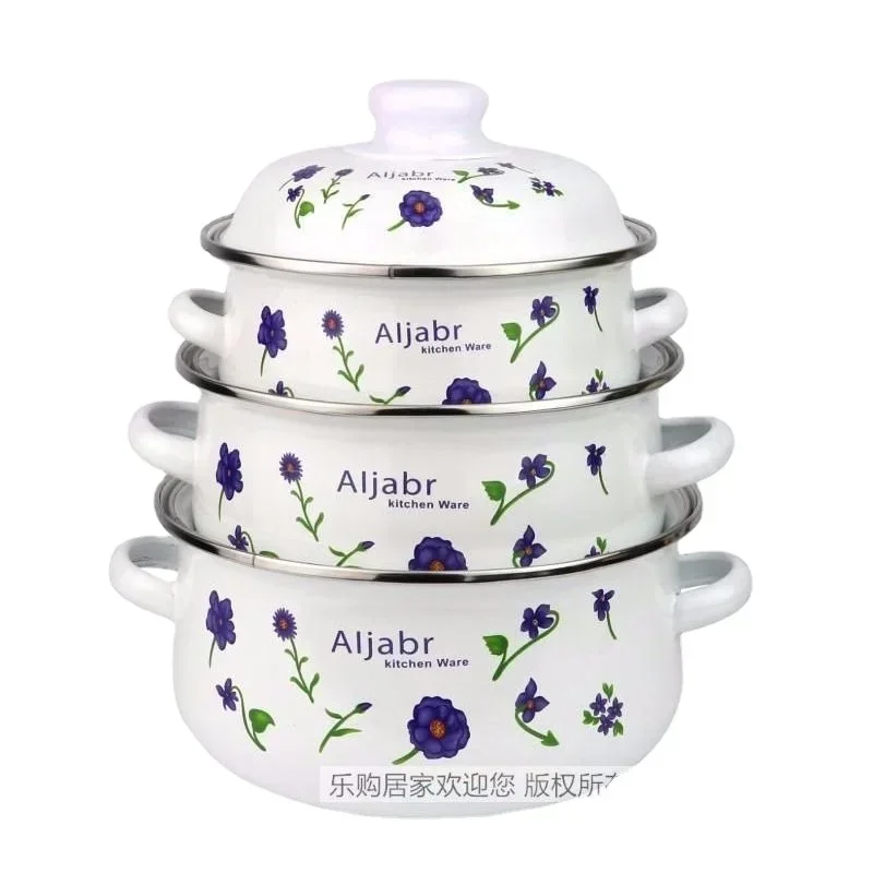 Enamel Soup & Stock Pots Set, 3-Piece Rain Hand Pot/Enamel Pot/Enamel Noodle Pot/Enamel Milk Pot
Enamel Soup & Stock Pots Set, 3-Piece Rain Hand Pot/Enamel Pot/Enamel Noodle Pot/Enamel Milk Pot