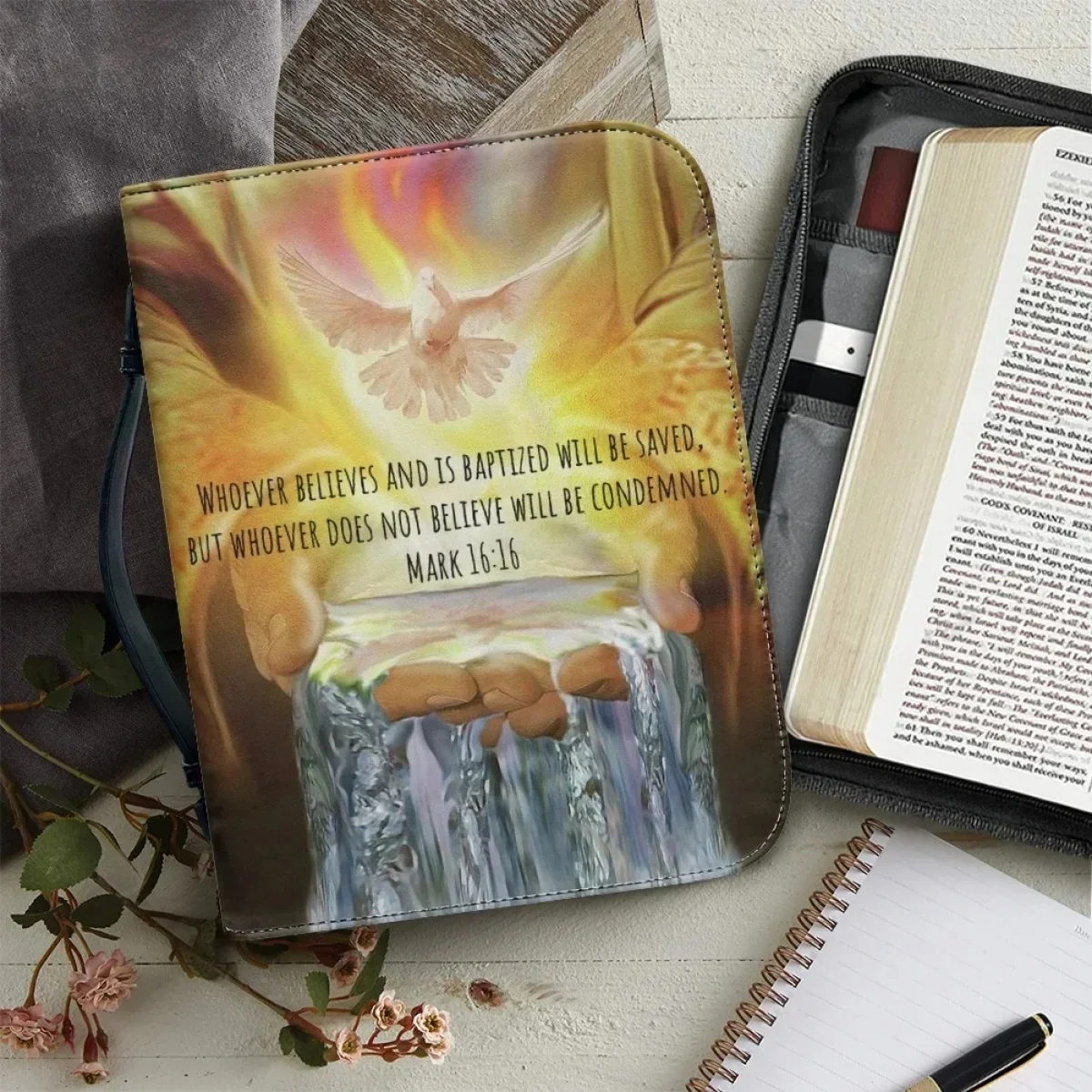 Ladies Bible Cover Case Bible Verse Excerpt Print Handbag Zippered Handle Portable Bible Storage Bags Customized Paquete Bíblico
Ladies Bible Cover Case Bible Verse Excerpt Print Handbag Zippered Handle Portable Bible Storage Bags Customized Paquete Bíblico