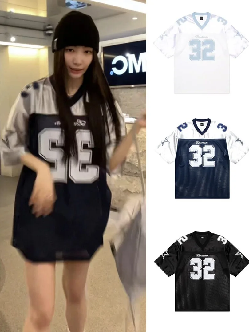 2025 Summer New Design Sense Niche American Retro V-neck Football No. 32 Jersey Loose Casual Sports Short-sleeved T-shirt Tops
2025 Summer New Design Sense Niche American Retro V-neck Football No. 32 Jersey Loose Casual Sports Short-sleeved T-shirt Tops