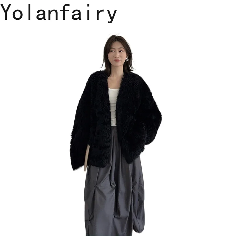 YOLANFAIRY Natural Fur Coat Woman Luxury Winter Open Cardigan V Neck Lamb Fur Integrated Jacket Korean Real Leather Fur Coats
YOLANFAIRY Natural Fur Coat Woman Luxury Winter Open Cardigan V Neck Lamb Fur Integrated Jacket Korean Real Leather Fur Coats