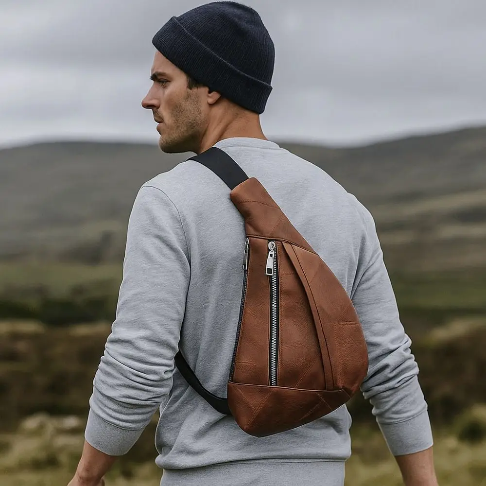 Повседневный нагрудный рюкзак из искусственной кожи на одно плечо, регулируемый плечевой ремень, рюкзак, противоугонная нагрудная сумка, мужская нагрудная сумка
Повседневный нагрудный рюкзак из искусственной кожи на одно плечо, регулируемый плечевой ремень, рюкзак, противоугонная нагрудная сумка, мужская нагрудная сумка