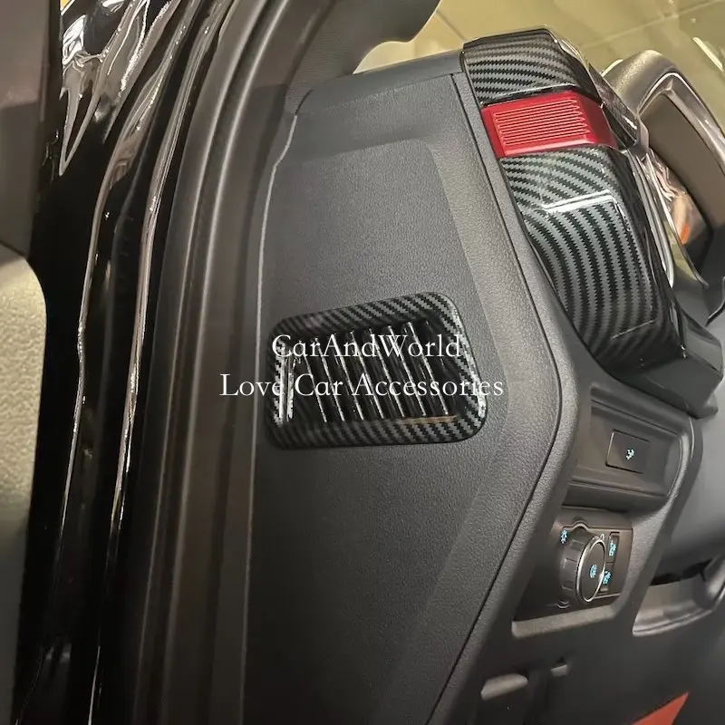 Carbon Fiber Interior Side Console Air Condition Outlet Vent Frame Cover Trims Car Accessories For Ford Raptor F150 2022-2024
Carbon Fiber Interior Side Console Air Condition Outlet Vent Frame Cover Trims Car Accessories For Ford Raptor F150 2022-2024