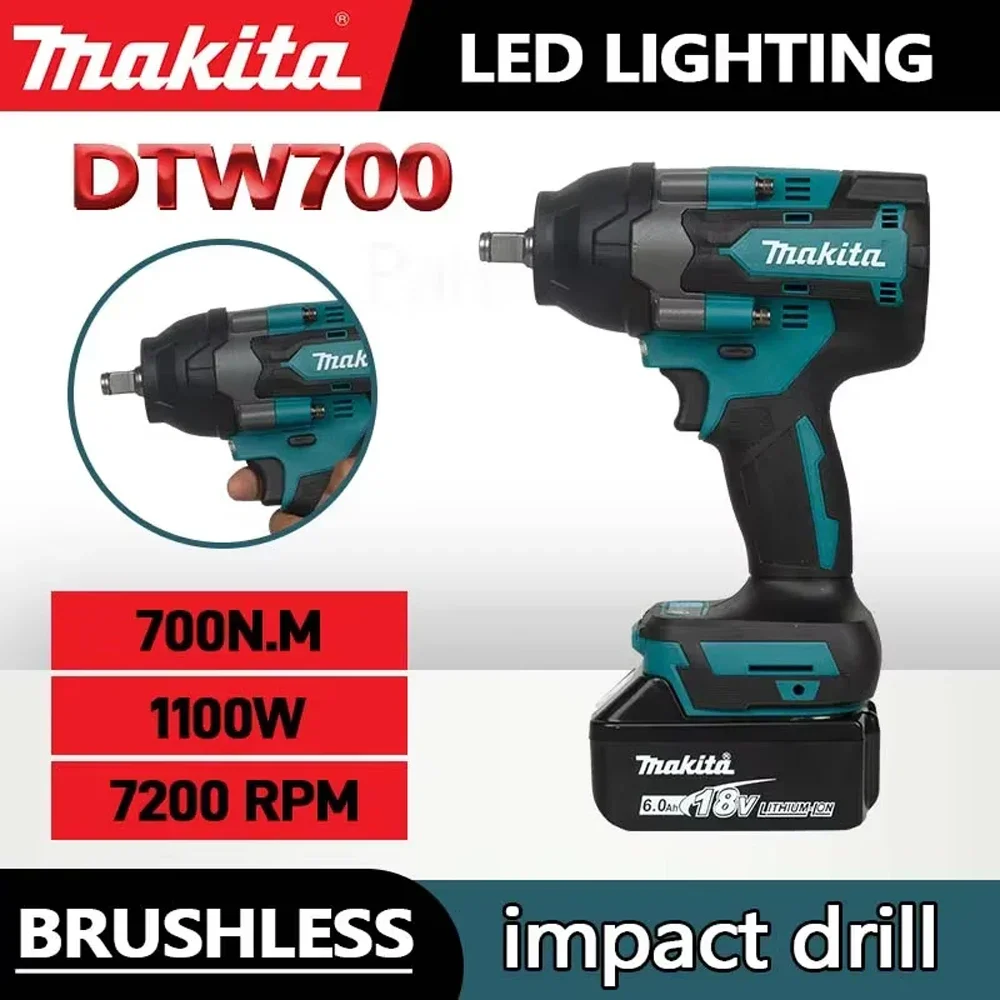 New Makita DTW700 Brushless Rechargeable Electric Large Torque Screwdriver Wireless Drill Impact Wrench 18V Battery Power Tools
New Makita DTW700 Brushless Rechargeable Electric Large Torque Screwdriver Wireless Drill Impact Wrench 18V Battery Power Tools