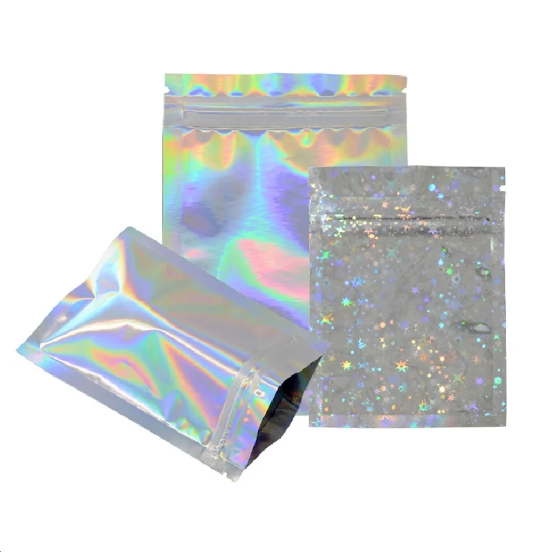 100PCS Flat Hologram Laser Aluminum Foil Ziplock Bag Resealable Spice Coffee Tea Jewelry Nail Sticker Xmas Gifts Package Pouches
100PCS Flat Hologram Laser Aluminum Foil Ziplock Bag Resealable Spice Coffee Tea Jewelry Nail Sticker Xmas Gifts Package Pouches
