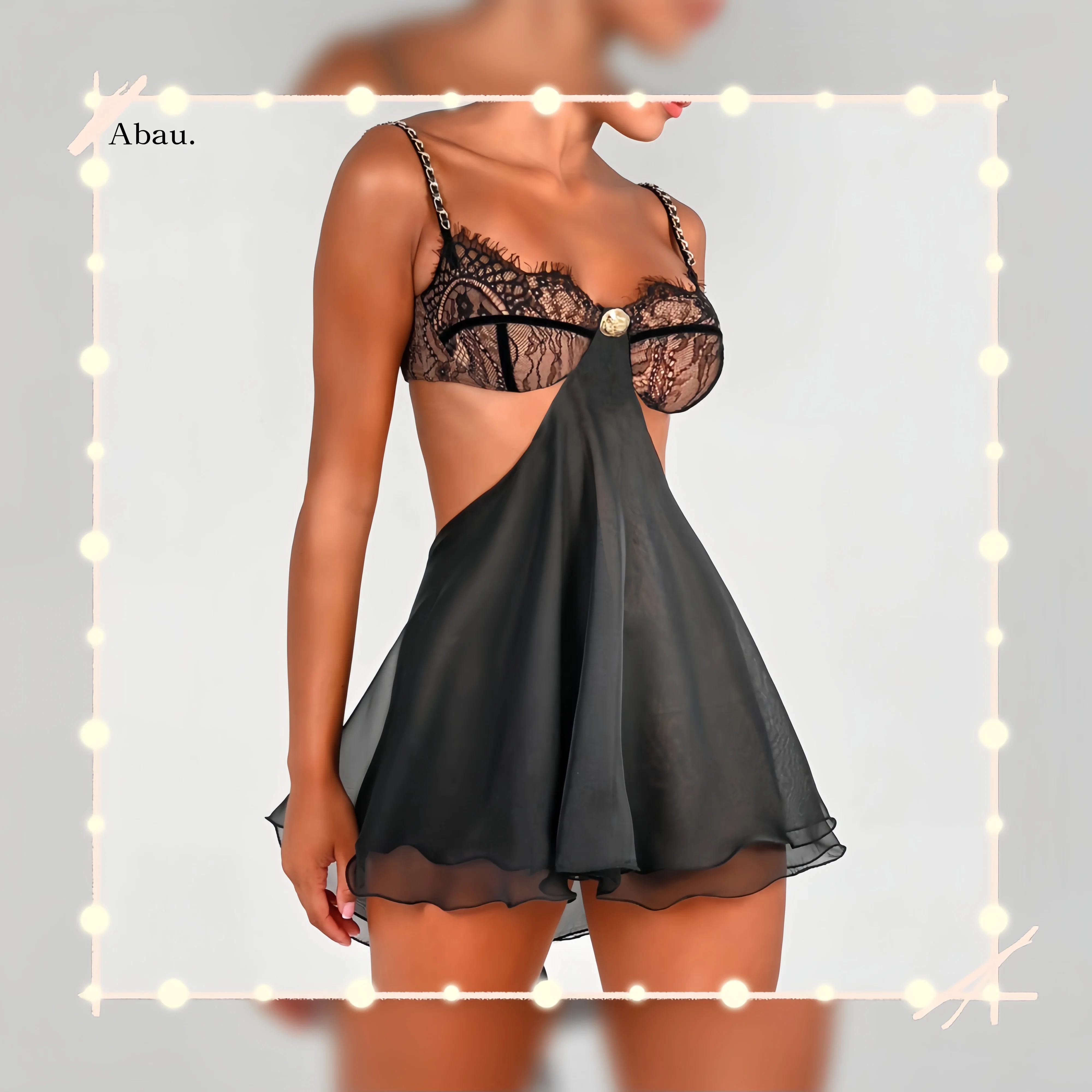 Sexy Adult Female Dress Chain Shoulder Straps Backless Set Fancy Cut Out on Sides Bra Hilitos Women Tutu Organza Outfit
Sexy Adult Female Dress Chain Shoulder Straps Backless Set Fancy Cut Out on Sides Bra Hilitos Women Tutu Organza Outfit